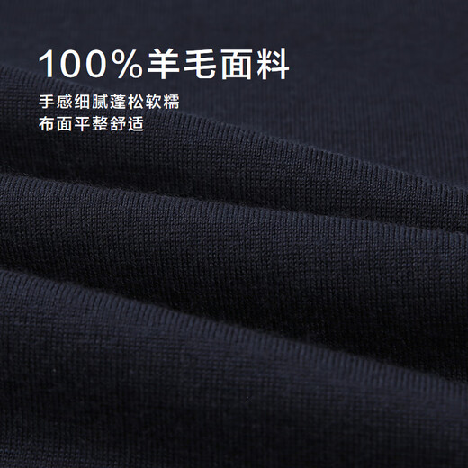 Heilan House Wool Sweater Men's Light Business Worsted All Wool Machine Washable Sweater Winter Men's Navy 77 M 170/88A Recommended 125~136Jin Jin equals 0.5 kg
