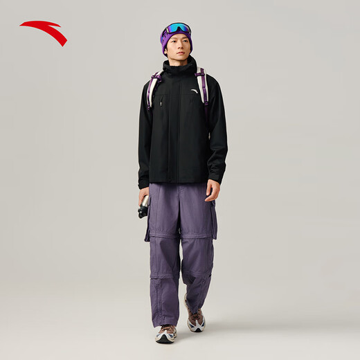 Anta Rocker Veste-hydrofuge de trois en un à eau 丨 Veste de sport en velours tissée pour l'hiver Amber Streamer Mountalneering Suit
