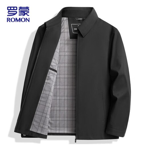 ROMON executive jacket men's autumn and winter business casual lapel jacket trendy tops men's khaki XL