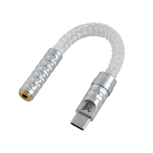 Beibosheng typec to 3.5mm amp decoding hifi small tail 16-strand pure silver 9281pro convenient Android Apple 15/16 mobile phone audio amplifier adapter cable 2.5/4.4 silver 16-strand flagship pro version (typec to 4.4)