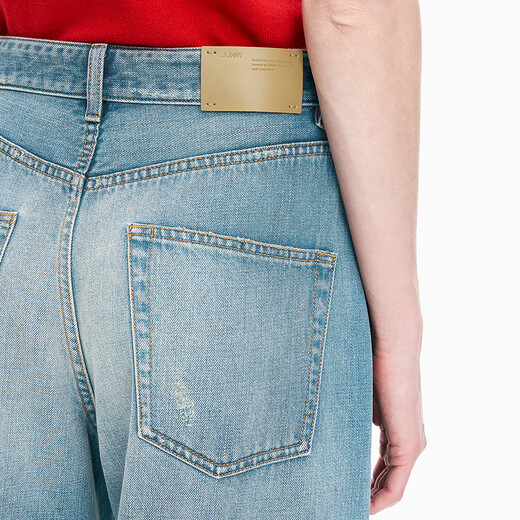 JNBY [Same Model in Shopping Mall] 25 Autumn New Product Jeans Loose Casual Banana 5P9E12530 995/Denim Wash Blue XS