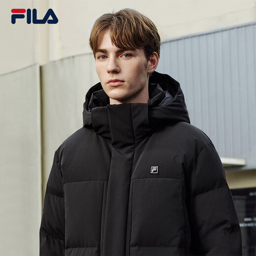 FILA Official Men's Down Jacket 2025 Winter Fashion Casual Comfortable Warm Hooded Jacket
