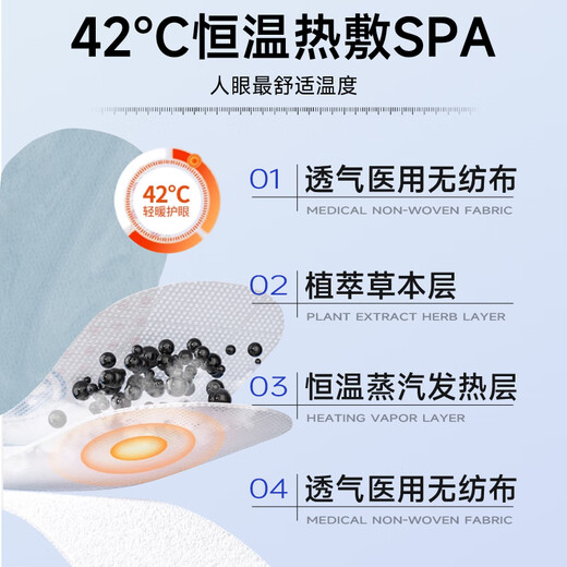 Jianbu Pharmaceutical Steam Eye Mask Eye Patch relieves eye fatigue and improves vision, dry eyes, blurry eyes, anthocyanin hot compress, eye protection and sleep