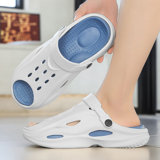 Été masculin 2025 Nouvelle sensation anti-odor et puant sans glissement à l'extérieur, portant des demi-glisseurs, des sandales de plage de conduite épaisse, Black Orange 42 (42-43)