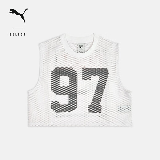 
Puma (PUMA) ROSE joint brand retro breathable basketball style short sleeveless T-shirt women's sports top 633804 Warm white-77 M (160/84A)