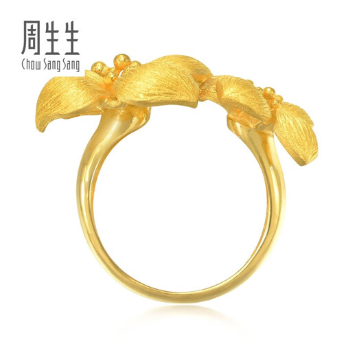 Chow Sang Sang Hydrangea Gold Ring Pure Gold Shengsheng Wedding Ring Three Gold 84306R Priced 17 circles - 10.33 grams (including labor cost 360 yuan)