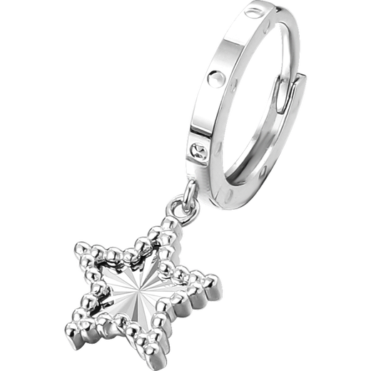 Duozun pt950 genuine platinum earrings for women, platinum star earrings, earrings, new earrings, birthday gifts for girlfriends, star earrings 2.49 g (pair)