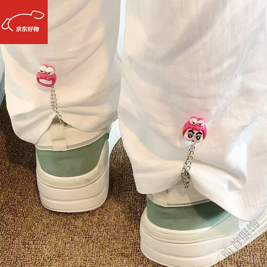 NAOISKEY ins cute crayon Shin-chan magnetic trouser leg shortening artifact high-looking hem seam-free fixed buckle magnetic adjustment red Shin-chan + blue Superman 2 pieces