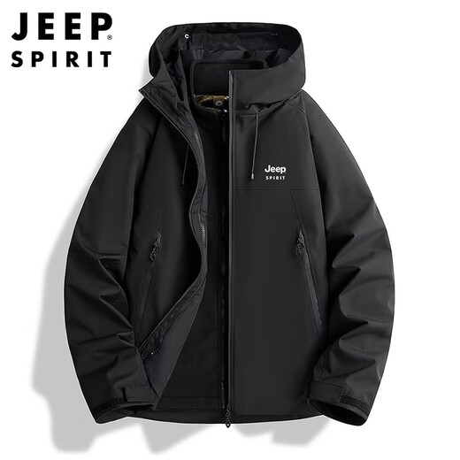 JEEP SPIRIT Jeep Jacket for men and women three-in-one jacket men's jacket men's casual soft shell autumn and winter windproof outdoor clothing