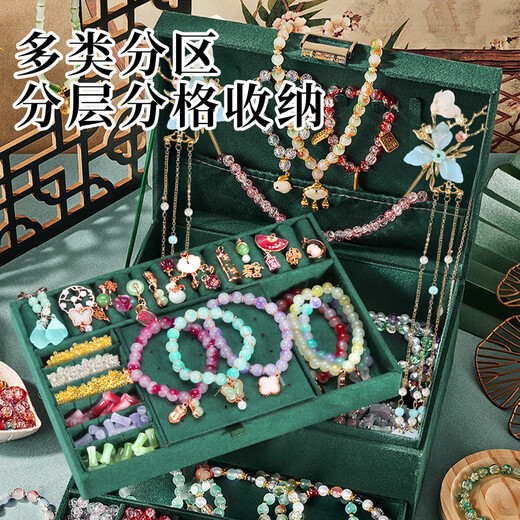 BIG TAYLOR – jouets antiques en perles pour enfants, boîte cadeau d'anniversaire pour filles, cadeau de noël, accessoires pour cheveux, maison de jeu en verre faite à la main