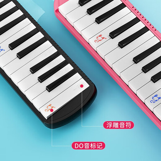 Chimei harmonium children's primary school teaching harmonium 37-key pink baby QM37A-3 (hard bag)