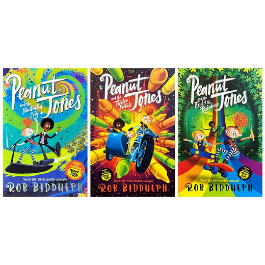 英文原版 Peanut Jones 花生琼斯3册套装 在彩虹的尽头 女版哈利波特 畅销儿童文学