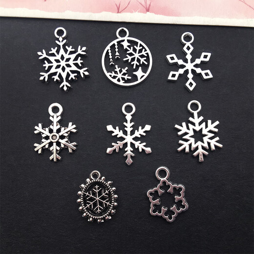 Autres accessoires d'accessoires d'alliage de flocon de neige mixte