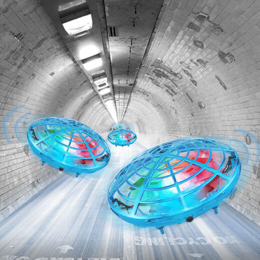 Palm Smart UFO Gesture Sensing Mini Drone Remote Control Quadcopter Suspended Children's Toy Flying Saucer Red Upgraded Five Sensors