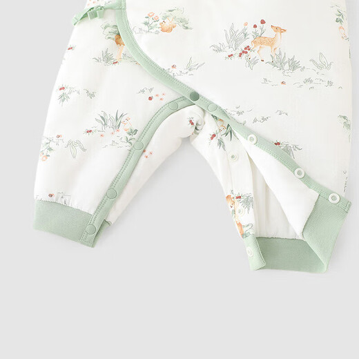 YEEHOO baby quilted jumpsuit autumn and winter thickened and warm newborn baby winter baby clothes