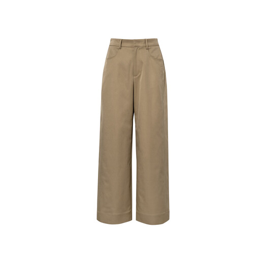 Evely Jiang Xin respalda la nueva ropa de verano 2025 Nuevos pantalones de pierna recta de nueve puntos para mujeres que viajan con pantalones de traje transpirable Ligero de trabajo Versátil Caki M 105-115Jin [Jin equivale a 0.5 kg]