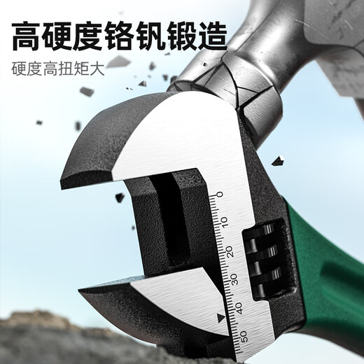 Shengda dipped plastic adjustable wrench 6-inch multi-functional live mouth wrench tool set complete range of adjustable wrench live mouth small plate