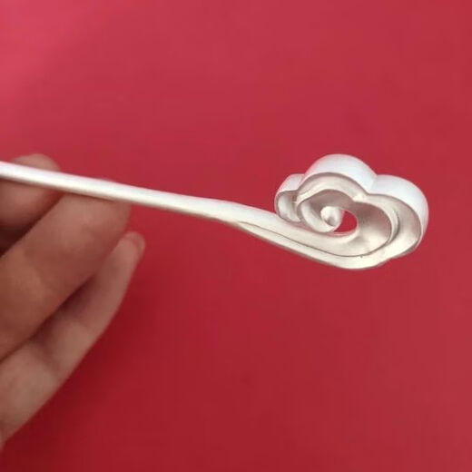 KZD Old Phoenix 999 pure silver hairpin headband antique Chinese style Ruyi Xiangyun silver-haired female sterling silver hair ornaments for girlfriend Ruyi Xiangyun hairpin