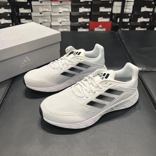 ADIDAS Running Shoes Shoes para hombres 2025 Summer Nuevo shock-absorbing y transpirable zapatos deportivos Mesh liviano zapatos casuales negros JQ9715 White 44 (270 mm)