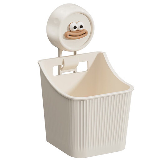 Danle suction cup onion ginger garlic storage box kitchen shelf storage box onion ginger garlic storage artifact hanging basket ginger garlic suction cup - milky white 1 layer