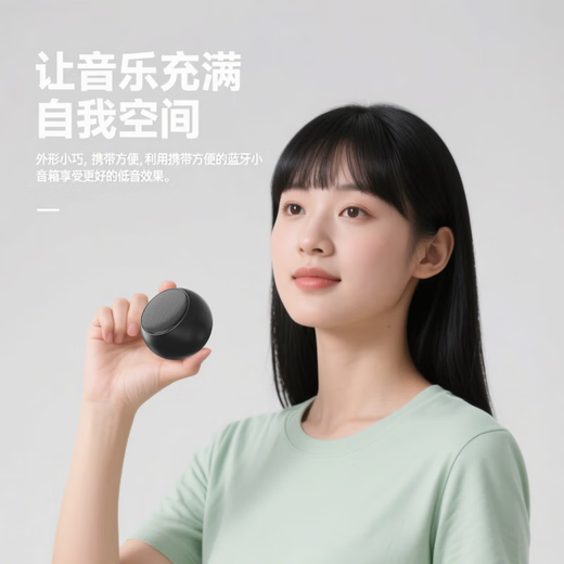 Portable Bluetooth Mini Speaker Subwoofer High Volume Car Carry Bluetooth Mini Speaker M3 Black 360 Surround Sound + Metal Case + Free Lanyard