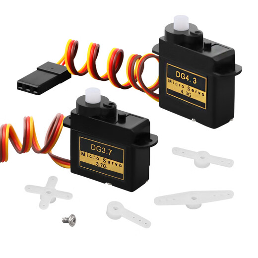 Petit micro servo 4,3 g mini servo simulé petit avion à voilure fixe modèle d'avion lancé à la main servo d'avion 3,7 g servo simulé diamètre de l'engrenage 3,9 mm angle 180