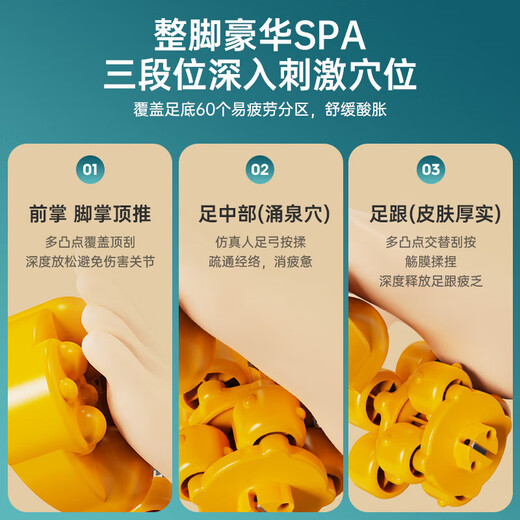 AUX foot massager, foot therapy, fully automatic hot compress and kneading, birthday gift, artifact for parents, elders, elderly, home appliance massager, physical therapy, good quality, flagship gray, three-stage foot massage + hot compress + acupoint massage