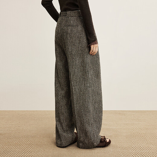 Weniger [gleicher Stil im Einkaufszentrum] 2025 Herbst neuer Stil Mode lose lockere lässige Weitbeinhose 2p9e15810 908 Black Coffee Series Xs XS