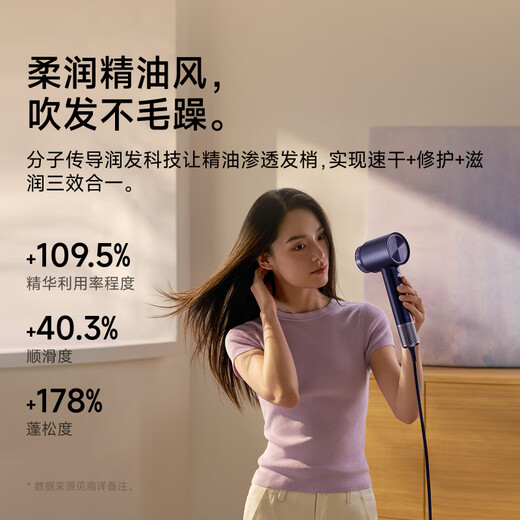 Laifen high-speed hair dryer Swift 4 Magic Night Purple Gift Box Quick-drying household hair dryer Essential oil hair care hair dryer Birthday gift for girlfriend National subsidy Swift 4 Magic Night Purple Gift Box