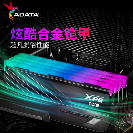 ADATA 24G/48G (24G*2) set DDR5 6000 frequency AI computer accessories desktop memory bar Longyao D500G RGB light bar C28 timing Hynix new Mdie D300G/black light bar 6000 24G*2 C28