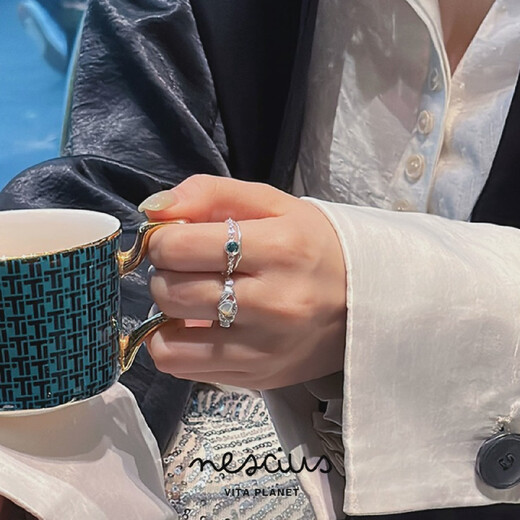 Buyer's store birthstone ring sterling silver birthday month color drawstring ring December tanzanite