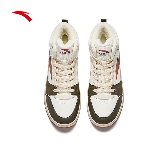 Anta first year 2 high-top sneakers cotton shoes men's winter warm thickened plus suede casual sports shoes for men