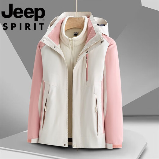 Jeep Spirit Jeep International Marke Outdoor Schuhe Männer und Frauen Drei-in-Eins-Jacken im Herbst und Winter plus Wind Wind Waterfacher Bergsteiger Anzug Militär Frauen 9889 L.
