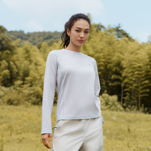 Semir long-sleeved T-shirt women's moisture-absorbent and quick-drying split outdoor winter 2025 raglan sleeve fleece top 109725101012