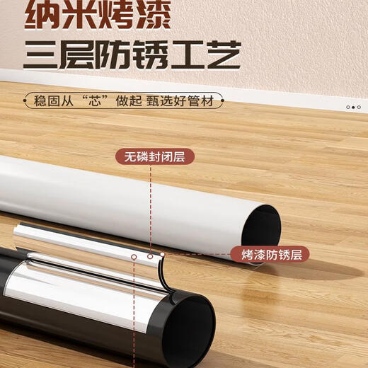 Editor-in-chief Xiang, floor-standing vertical bedroom clothes rack, clothes rack, clothes drying rod, clothes drying rack, simple storage, double hook white