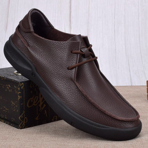 SaTCHI [the first choice for men with temperament] Single-layer leather shoes breathable soft leather business casual leather shoes men's genuine leather head layer cowhide black_9912 37_This shoe is one size larger