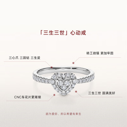 DR Spot Heart Proposal Diamond Ring HEART Simple Luxury Platinum Diamond Ring Holiday Gift Diamond Ring + Men's Ring Black Knight 9 Points