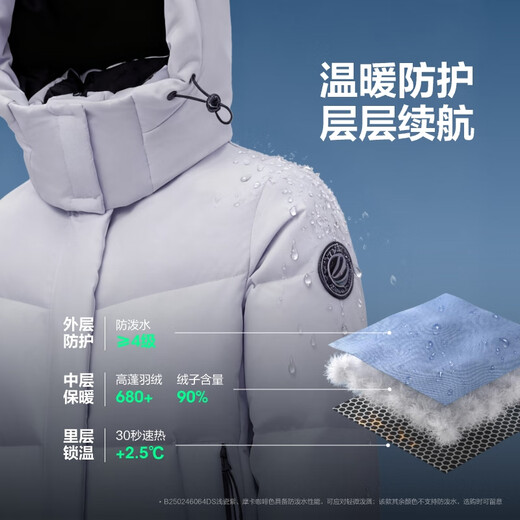 Bosideng 25-year winter down jacket for men and women, same style, loose, mid-length, fashionable, thickened, removable hooded jacket