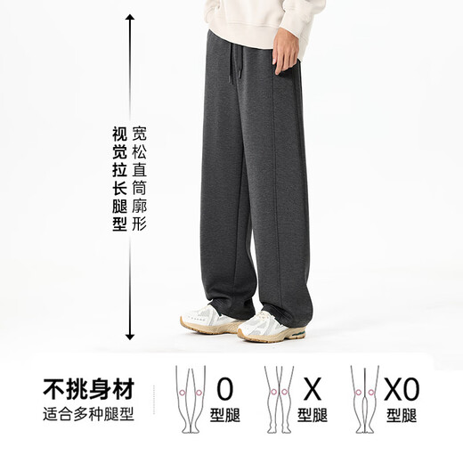 Jeanswest pants men's autumn new gray heavyweight outdoor hiking casual sweatpants men's American loose straight sports pants black (mountain adventure pants label) 3XL (weight 180-205Jin Jin equals 0.5 kg)