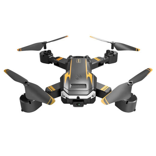 Autres drones pliables pour élèves du primaire, quadricoptères, avions télécommandés, concours de photographie aérienne 8K résistant aux chutes pour enfants, S6 jaune, double caméra 6K - sac de rangement gratuit, 2 piles (environ 20 minutes de jeu)