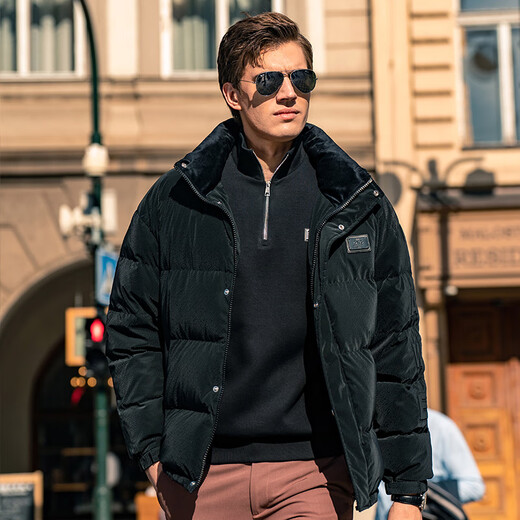 Mr. bu Bu Bu Bu Buy Leder Reißverschluss Halsband Männer Sweatshirt Neue schwarze altersreduzierende BT12187 Black S __165