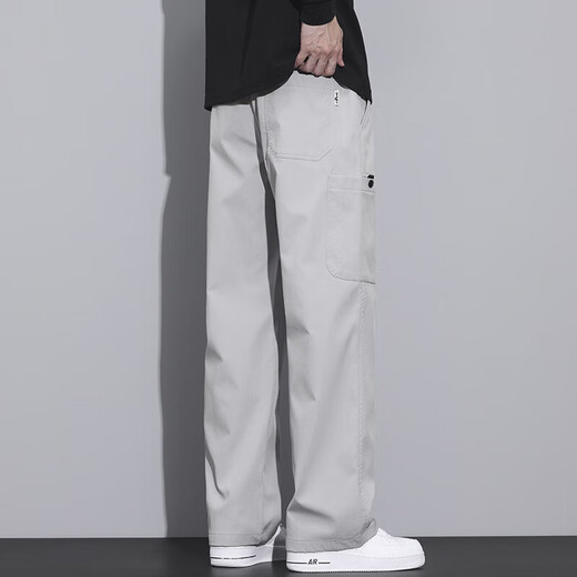 Fila Feijia 2025 Pantalon nouveau de printemps Pantalon décontracté pour hommes Pantalon de travail Summer Z9856 Gray clair fn M