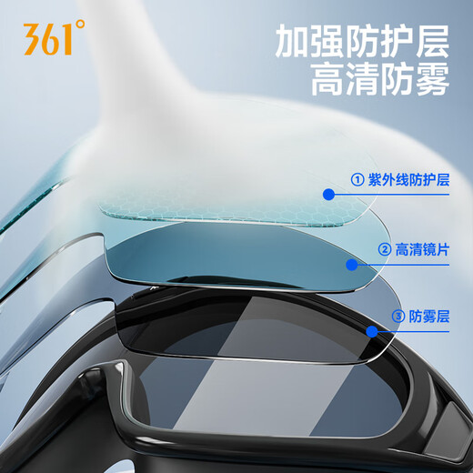 361 adult swimming goggles large frame for men and women HD anti-fog waterproof myopia swimming goggles prescription drifting goggles for diving