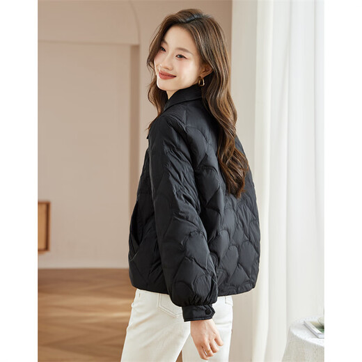Shangjing 90 duck down thin down jacket for women 25 years new winter casual fashion lapel warm windproof commuter short coat for women