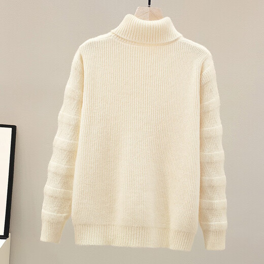 Sibaishe Half Turtleneck Sweater 2025 Winter New Style Women's Loose Slim Pullover Long Sleeve Contrast Color Top