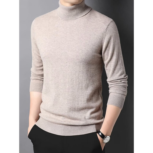 NOSSKISS printemps, automne et hiver Couleur de col roulé à col roulé Men de cardigan 100 pull pur de style coréen à la mode intérieure en tricot de base Black 2xl 185 (adapté à 165-180jin [Jin est égal à 0,5 kg]