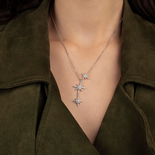 APM Monaco Yang Zi's same style six-pointed star necklace women's design clavicle chain gift girlfriend sweater chain