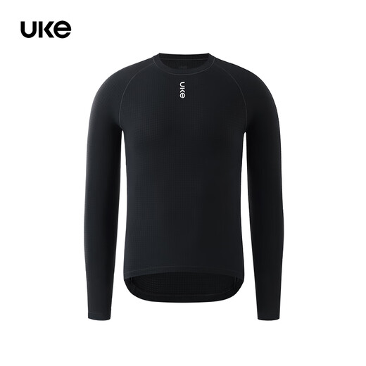 UKE men's cycling long-sleeved outdoor cycling jersey base layer autumn and winter road bike warm and comfortable multi-color base layer Lan Ye Black L