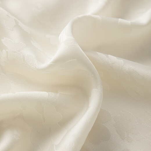 Late White New Chinese Style Satin Jacquard Shirt Women's 2025 Autumn New Design Commuting Versatile Shoulder Shirt Top Apricot XL