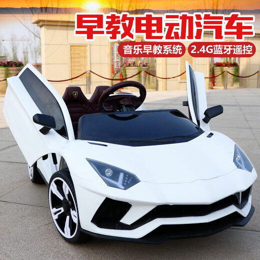 Children's electric car for boys and girls that can sit on four-wheel four-wheel drive remote control car for children aged 1-6